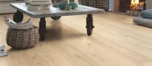 Coffee table and magazine basket on NatureTEK Laminate floor